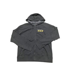 Lucky Brand Mens Lake Sagami Graphic Zip Up Hoodie Black XL Vintage Inspired